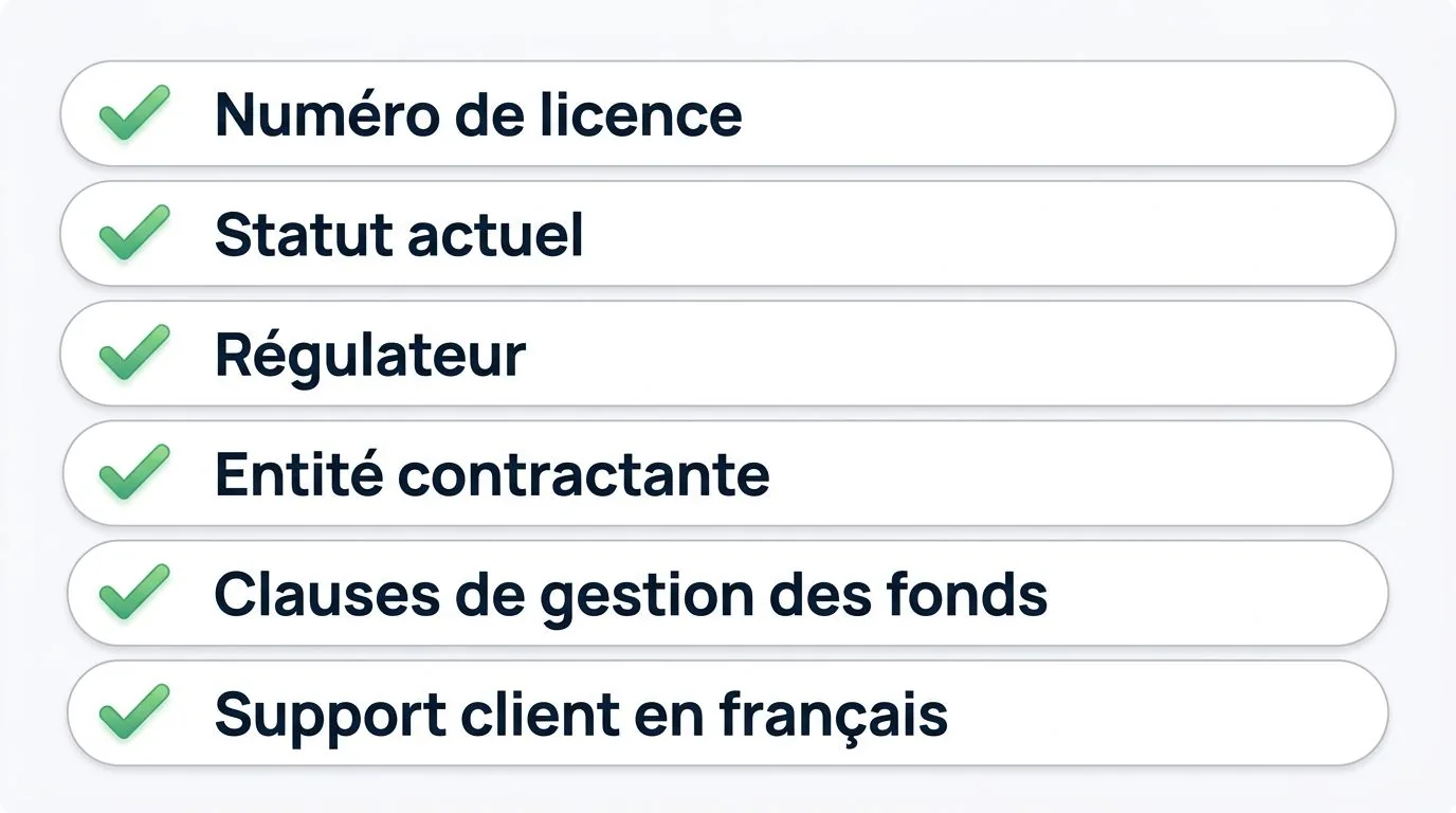 Licences et fiabilité des retraits
